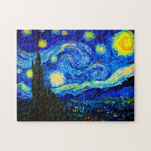De Sterrennacht van Vincent Van Gogh Legpuzzel (Horizontaal)