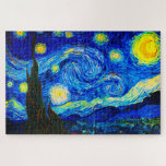 De Sterrennacht van Vincent Van Gogh Legpuzzel<br><div class="desc">Vincent Van Gogh de Sterrennacht. Dit is een oud meesterwerk van de nederlandse meesterschilder Vincent Van Gogh. Dit mooie kunstlandschapsschilderij heeft een mooie,  levendige,  verzadigde kleur. Vincent Van Gogh was een nederlandse post van impressionist schilder. Dit afbeelding is openbaar.</div>