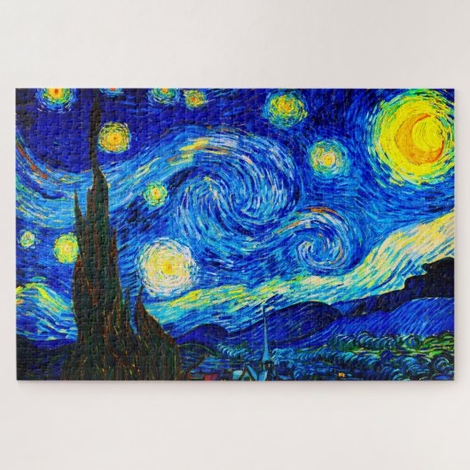 De Sterrennacht van Vincent Van Gogh Legpuzzel (Horizontaal)