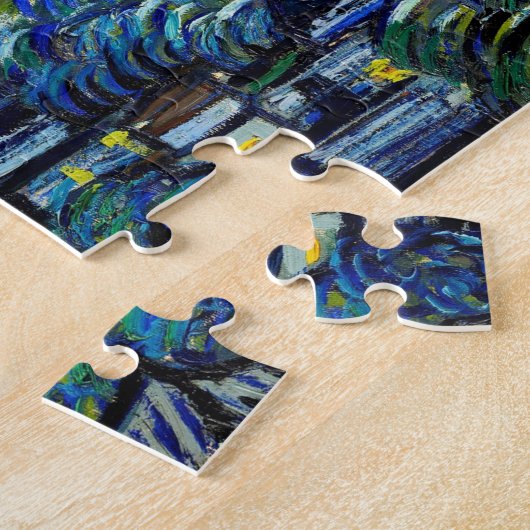 De Sterrennacht van Vincent Van Gogh Legpuzzel (Zijkant)