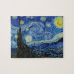 De Sterrennacht van Vincent van Gogh Legpuzzel<br><div class="desc">De Sterrennacht,  1889 van Vincent van Gogh. Het schildert het uitzicht af uit het oostelijke raam van zijn asielkamer op Saint-Rémy-de-Provence,  vlak voor zonsopgang,  met toevoeging van een denkbeeldig dorp.</div>