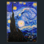 De Sterrennacht van Vincent Van Gogh Notitieboek<br><div class="desc">Vincent Van Gogh de Sterrennacht. Dit is een oud meesterwerk van de nederlandse meesterschilder Vincent Van Gogh. Dit mooie kunstlandschapsschilderij heeft een mooie,  levendige,  verzadigde kleur. Vincent Van Gogh was een nederlandse post van impressionist schilder. Dit afbeelding is openbaar.</div>
