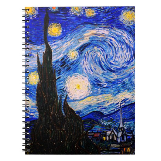 De Sterrennacht van Vincent Van Gogh Notitieboek (Voorkant)