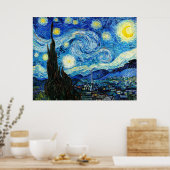 De Sterrennacht van Vincent Van Gogh Poster (Keuken)