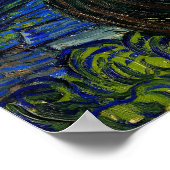 De Sterrennacht van Vincent Van Gogh Poster (Hoek)