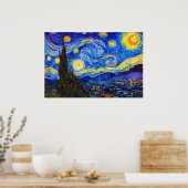 De sterrennacht van Vincent van Gogh Poster (Keuken)