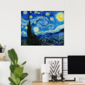 De Sterrennacht van Vincent Van Gogh Poster (Thuiskantoor)