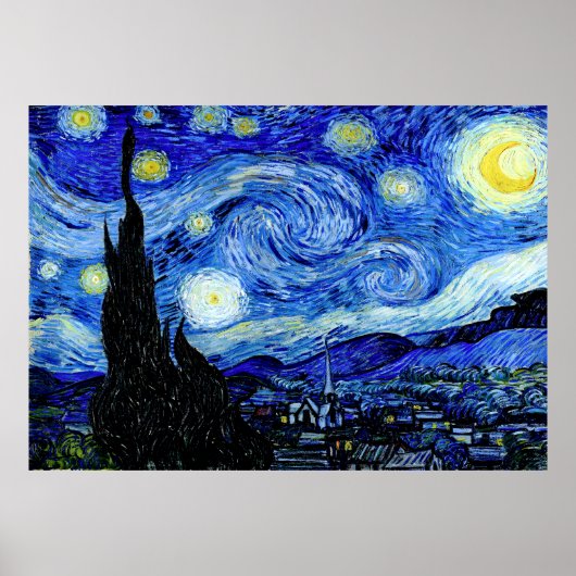 De Sterrennacht van Vincent van Gogh Poster (Voorkant)