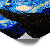 De Sterrennacht van Vincent Van Gogh Poster (Hoek)