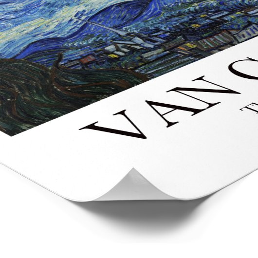 De Sterrennacht van Vincent van Gogh Poster (Hoek)