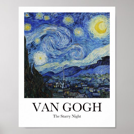 De Sterrennacht van Vincent van Gogh Poster (Voorkant)
