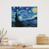 De sterrennacht van Vincent Van Gogh Poster (Keuken)