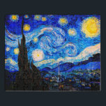 De Sterrennacht van Vincent Van Gogh Puzzel<br><div class="desc">Vincent Van Gogh de Sterrennacht. Dit is een oud meesterwerk van de nederlandse meesterschilder Vincent Van Gogh. Dit mooie kunstlandschapsschilderij heeft een mooie,  levendige,  verzadigde kleur. Vincent Van Gogh was een nederlandse post van impressionist schilder. Dit afbeelding is openbaar.</div>