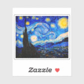 De Sterrennacht van Vincent Van Gogh Sticker (Vel)