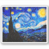 De Sterrennacht van Vincent Van Gogh Sticker (Voorkant)