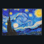 De Sterrennacht van Vincent Van Gogh Theedoek<br><div class="desc">Vincent Van Gogh de Sterrennacht. Dit is een oud meesterwerk van de nederlandse meesterschilder Vincent Van Gogh. Dit mooie kunstlandschapsschilderij heeft een mooie,  levendige,  verzadigde kleur. Vincent Van Gogh was een nederlandse post van impressionist schilder. Dit afbeelding is openbaar.</div>