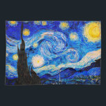 De Sterrennacht van Vincent Van Gogh Theedoek<br><div class="desc">Vincent Van Gogh de Sterrennacht. Dit is een oud meesterwerk van de nederlandse meesterschilder Vincent Van Gogh. Dit mooie kunstlandschapsschilderij heeft een mooie,  levendige,  verzadigde kleur. Vincent Van Gogh was een nederlandse post van impressionist schilder. Dit afbeelding is openbaar.</div>