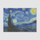 De Sterrennacht van Vincent van Gogh Tissuepapier<br><div class="desc">De Sterrennacht,  1889 van Vincent van Gogh. Het schildert het uitzicht af uit het oostelijke raam van zijn asielkamer op Saint-Rémy-de-Provence,  vlak voor zonsopgang,  met toevoeging van een denkbeeldig dorp.</div>