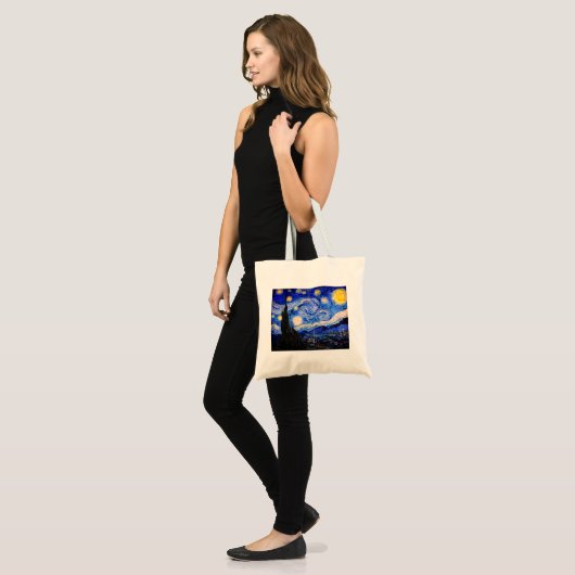 De Sterrennacht van Vincent Van Gogh Tote Bag (Voorkant (model))