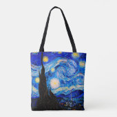 De Sterrennacht van Vincent Van Gogh Tote Bag (Achterkant)