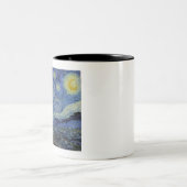 De Sterrennacht van Vincent van Gogh Tweekleurige Koffiemok (Center)