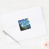 De Sterrennacht van Vincent Van Gogh Vierkante Sticker (Envelop)
