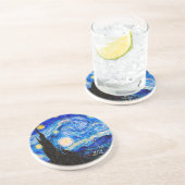 De Sterrennacht van Vincent Van Gogh Zandsteen Onderzetter (Zijkant)