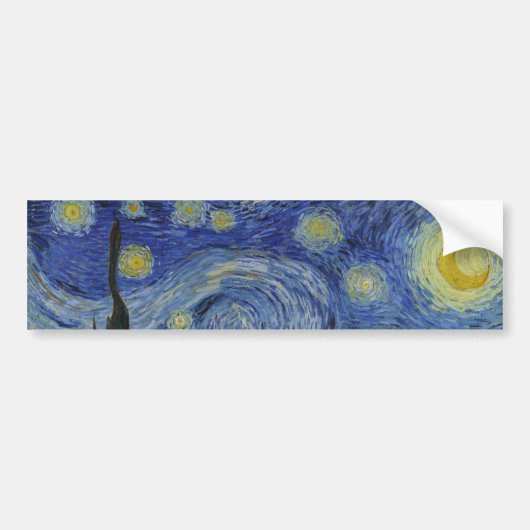 De Sterrennacht (Vincent van Gogh) (bekende kunst) Bumpersticker (Voorkant)