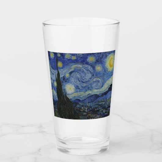 De Sterrennacht (Vincent van Gogh) (bekende kunst) Glas (Voorkant)