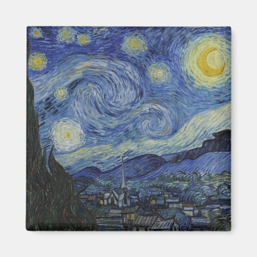 De Sterrennacht (Vincent van Gogh) (bekende kunst) Magneet (Voorkant)