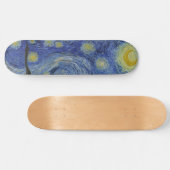 De Sterrennacht (Vincent van Gogh) (bekende kunst) Persoonlijk Skateboard (Horizontaal)