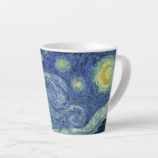 De Sterrennacht-Vincent van Gogh Klein Latte Mok (Rechterhoek)