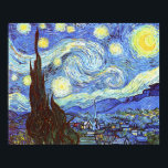 De Sterrennacht, Vincent van Gogh Poster<br><div class="desc">We zijn er trots op dat we dit fantastische werk van Vincent van Gogh, de Sterrennacht, aanbieden. We hebben meer dan 20 jaar ervaring op het gebied van commerciële kunst en kleurenreproductie om je deze zorgvuldig afgestemde reproductie te geven. Hier weergegeven tot de grootst mogelijke grootte (Extra groot bij 50...</div>