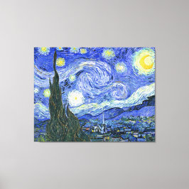 De Sterrennacht ~ Vincent van Gogh ~ Triptych Canvas Afdruk