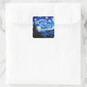 De Sterrennacht Vincent Van Gogh Vierkante Sticker (Tas)
