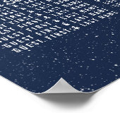 De Sterrennacht Wedding Collectie Seating Chart Poster (Hoek)