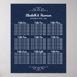 De Sterrennacht Wedding Collectie Seating Chart Poster
