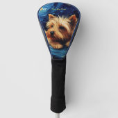 De sterrennacht - Yorkshire Terrier Dog 001 - Qia Golfheadcover (Voorkant)