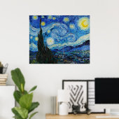 De sterrennachtposter van Van Gogh Poster (Thuiskantoor)