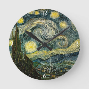 De sterrige Nacht van Vincent van Gogh (1889) Ronde Klok