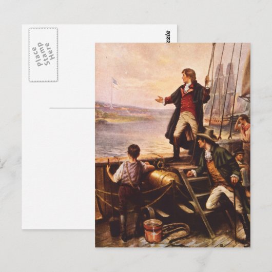 De stervormige banner van Percy Moran Briefkaart (Voorkant / Achterkant)