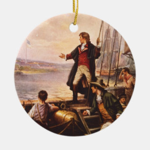 De stervormige banner van Percy Moran Keramisch Ornament