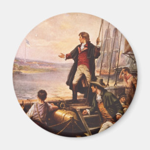 De stervormige banner van Percy Moran Magneet