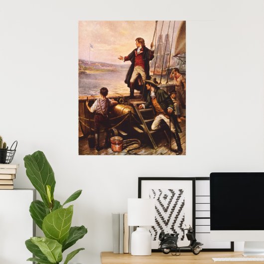 De stervormige banner van Percy Moran Poster (Thuiskantoor)