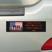 De steun-onze-Troop-30355, Amerika is niet op mani Bumpersticker (Op auto)
