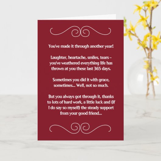 De steun van een goede vriend kaart (Gele Bloem)