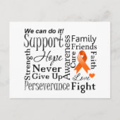 De Steunende Woorden van de leukemie Briefkaart (Voorkant)