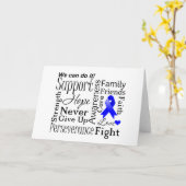 De Steunende Woorden van Kanker van de dubbelpunt Kaart (Gele Bloem)