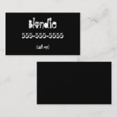 De stevige Zwarte Gothic roept me Kaarten Visitekaartje (Voorkant / Achterkant)