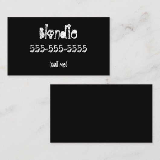 De stevige Zwarte Gothic roept me Kaarten Visitekaartje (Voorkant / Achterkant)